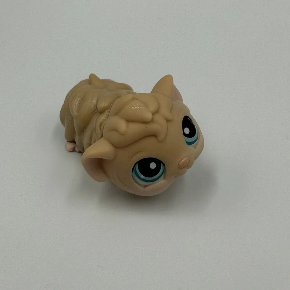 Littlest Pet Shop LPS Brown Tan Cream Long Hair Guinea‎ Pig Hamster #157